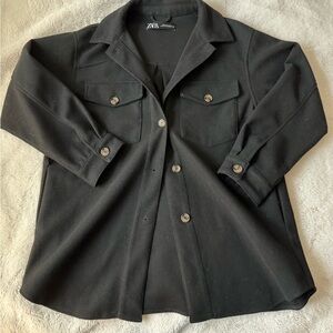Zara black shacket